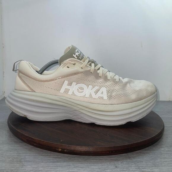 Hoka One Bondi 8 Men’s Size 13 D Med Oat / Barley Running Shoes 1123202 OKB main image 6